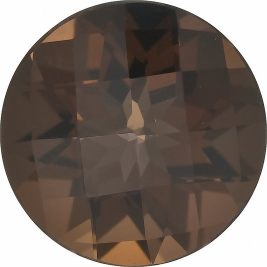 Calibrated Checkerboard Round AA Grade Brown Natural Quartz