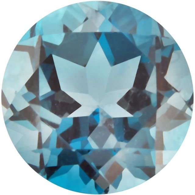 Calibrated Round AA Grade London Blue Natural Topaz