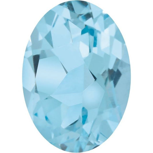 Calibrated Oval AA Grade Blue Natural Topaz