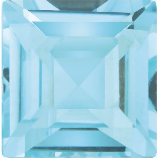 Calibrated Square AA Grade Blue Natural Topaz