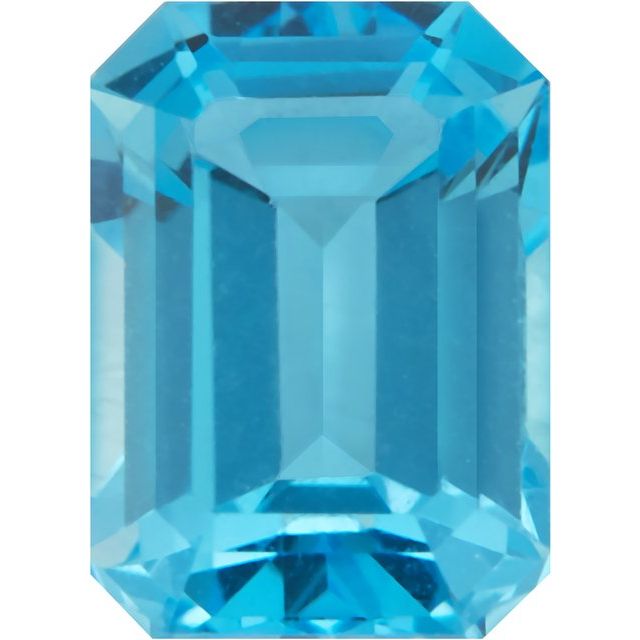 Calibrated Emerald Cut AA Grade Blue Natural Topaz