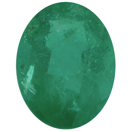 Calibrated Oval B Grade Green Natural Emerald