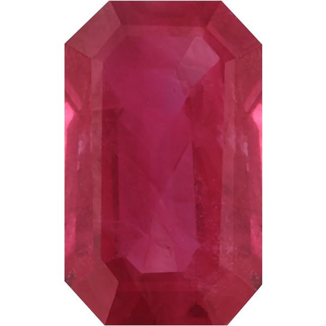 Calibrated Emerald Cut B Grade Red Natural Ruby