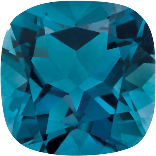 Calibrated Cushion AA Grade Blue Natural Topaz