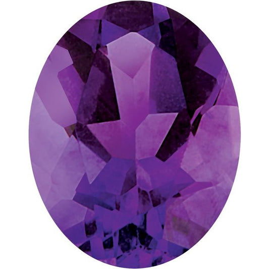 Calibrated Oval AAA Grade Purple Natural Amethyst
