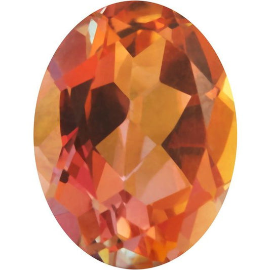 Calibrated Oval AA Grade Orange Natural Mystic Topaz