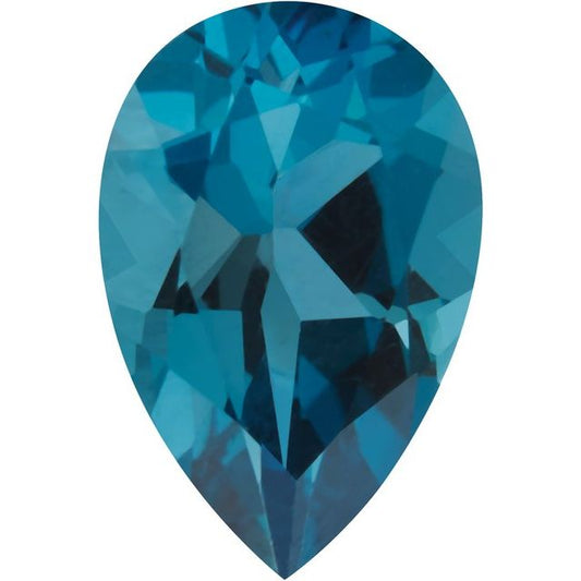 Calibrated Pear AA Grade Blue Natural Topaz