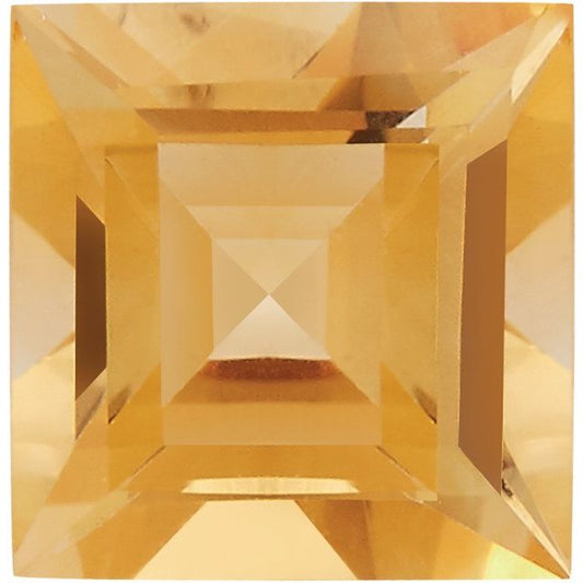 Calibrated Square A Grade Yellow Natural Citrine