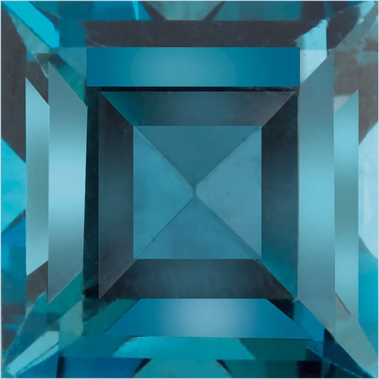 Calibrated Square AA Grade Blue Natural Topaz