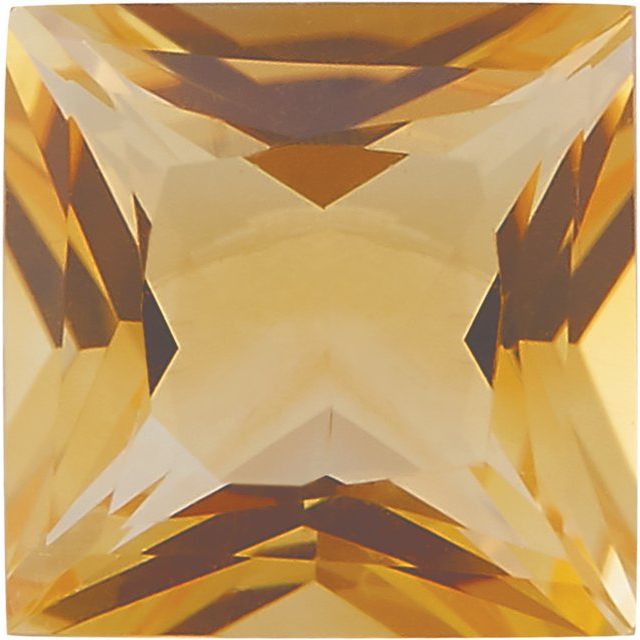 Calibrated Princess Cut Square A Grade Yellow Natural Citrine