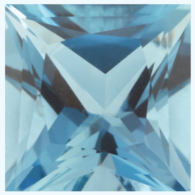 Calibrated Princess Cut Square AAA Grade Natural Aquamarine