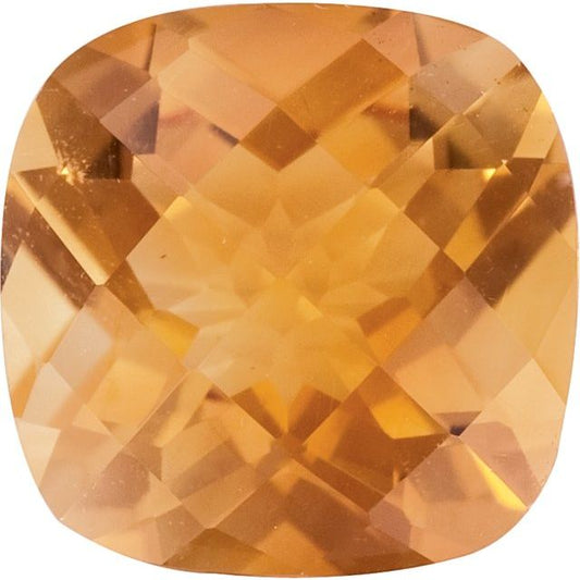 Calibrated Checkerboard Cushion Aa Grade Natural Citrine