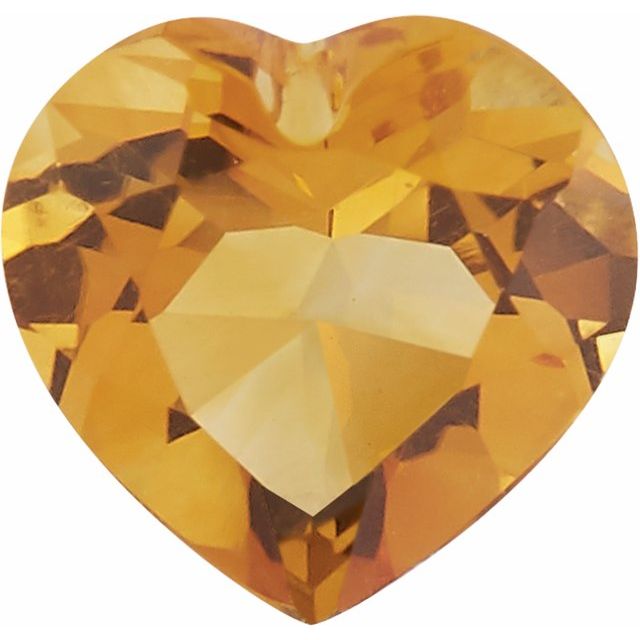 Calibrated Heart AA Grade Natural Citrine