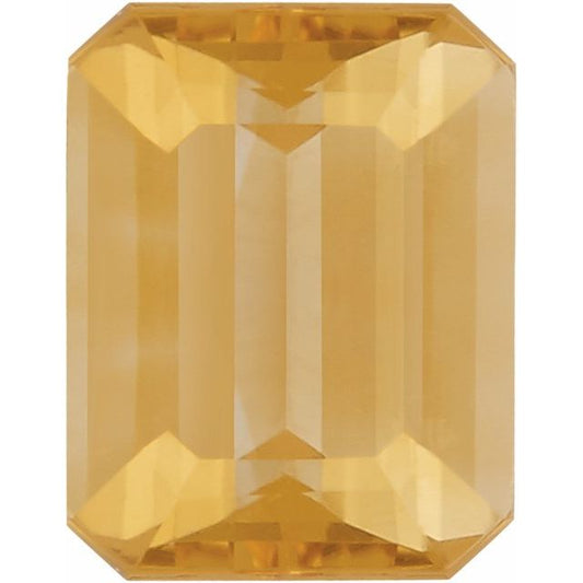 Calibrated Emerald Cut A Grade Yellow Natural Citrine