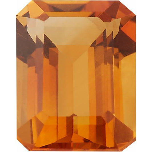 Calibrated Emerald Cut AAA Grade Yellow Natural Citrine