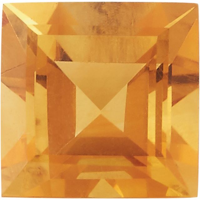 Calibrated Square AA Grade Yellow Natural Citrine