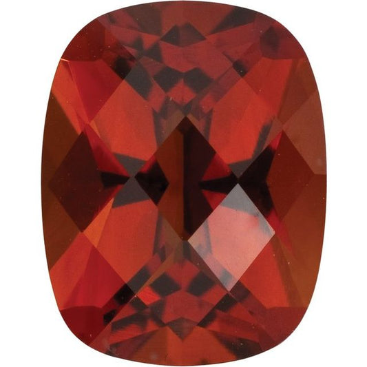 Calibrated Checkerboard Antique Cushion Madeira Grade Orange, Red Natural Citrine