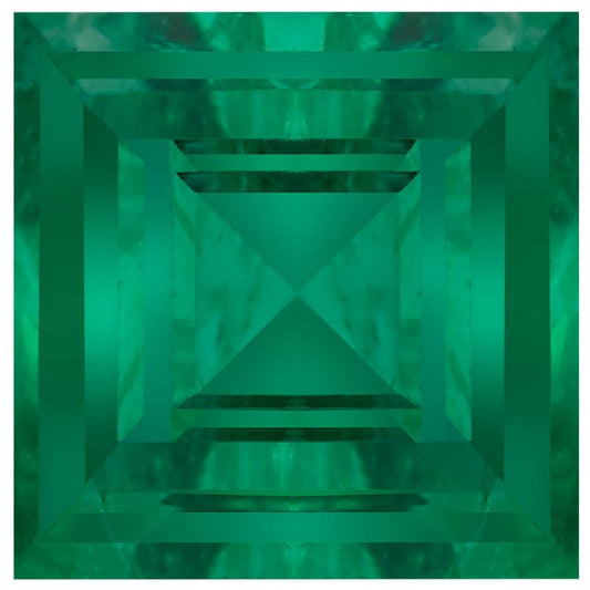 Calibrated Square AA Grade Green Natural Emerald
