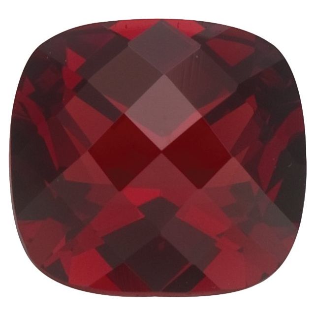 Calibrated Checkerboard Cushion AA Grade Orange, Red Natural Mozambique Garnet