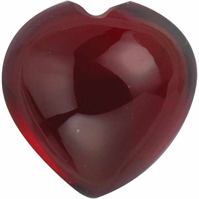 Calibrated Cabochon Heart AA Grade Orange, Red Natural Mozambique Garnet