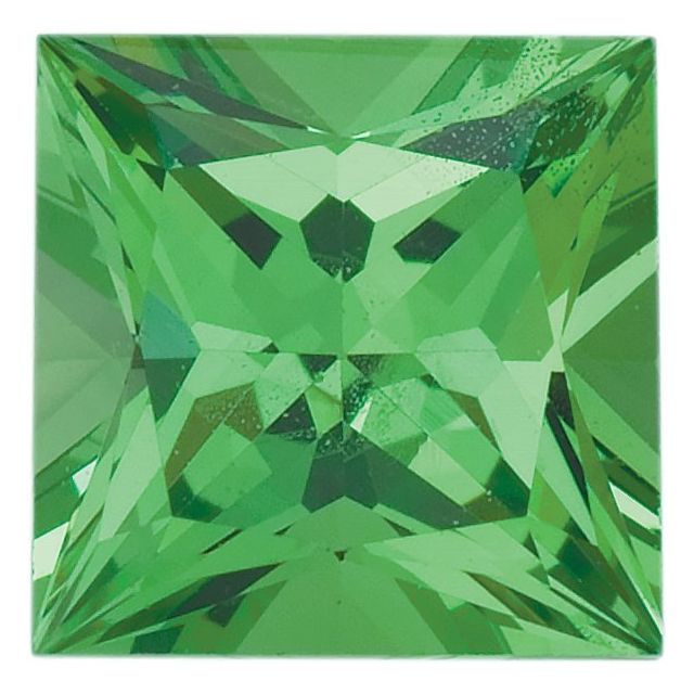 Calibrated Princess Cut Square AA Grade Green Natural Tsavorite Garnet