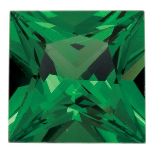 Calibrated Princess Cut Square AAA Grade Green Natural Tsavorite Garnet