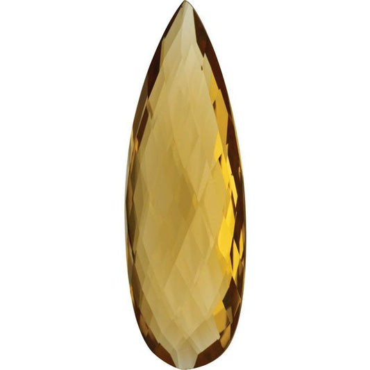 Calibrated Double-sided Checkerboard Pear AA Grade Brown, Yellow Natural Quartz