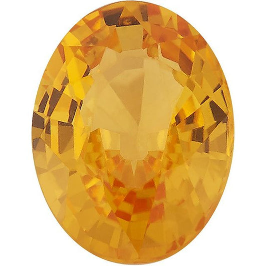Calibrated Oval AA Grade Yellow Natural Sapphire