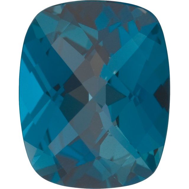 Calibrated Checkerboard Antique Cushion AA Grade Blue Natural Topaz