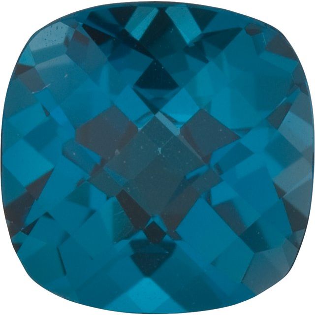 Calibrated Checkerboard Cushion AA Grade Blue Natural Topaz