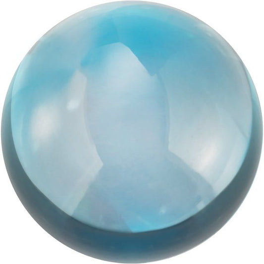 Calibrated Cabochon Round AA Grade Blue Natural Topaz