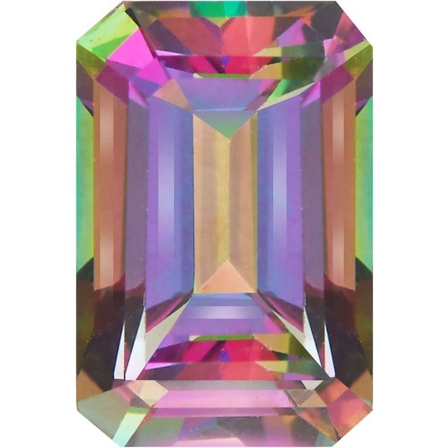 Calibrated Emerald Cut AA Grade Green Natural Mystic Topaz