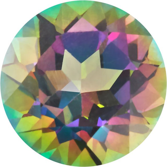 Calibrated Round AA Grade Green Natural Mystic Topaz