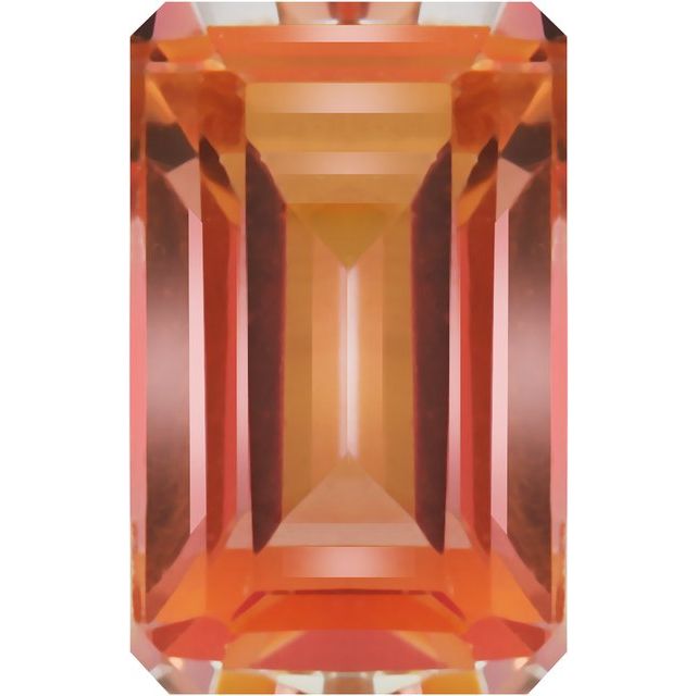 Calibrated Emerald Cut AA Grade Orange Natural Mystic Topaz