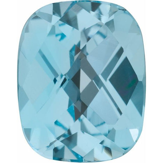 Calibrated Checkerboard Antique Cushion AA Grade Blue Natural Topaz