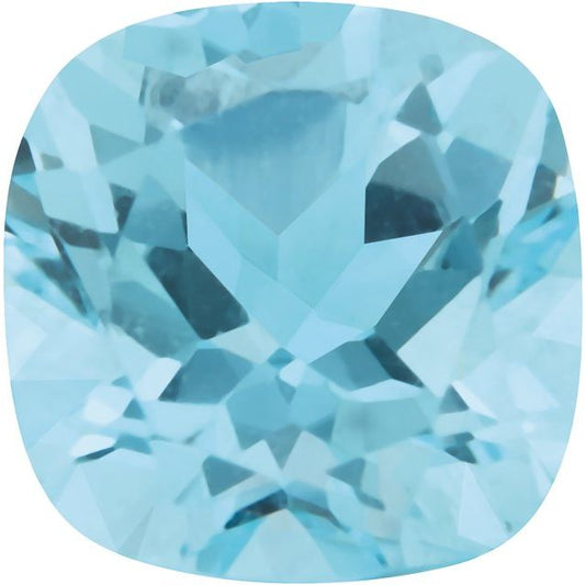 Calibrated Cushion AA Grade Blue Natural Topaz