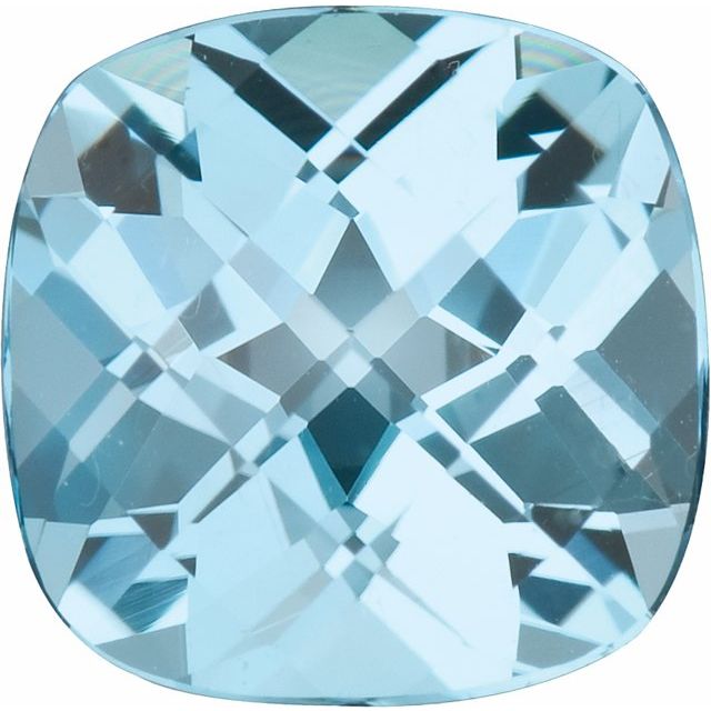 Calibrated Checkerboard Cushion AA Grade Blue Natural Topaz