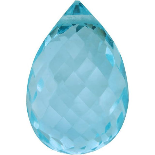 Calibrated Briolette AA Grade Blue Natural Topaz