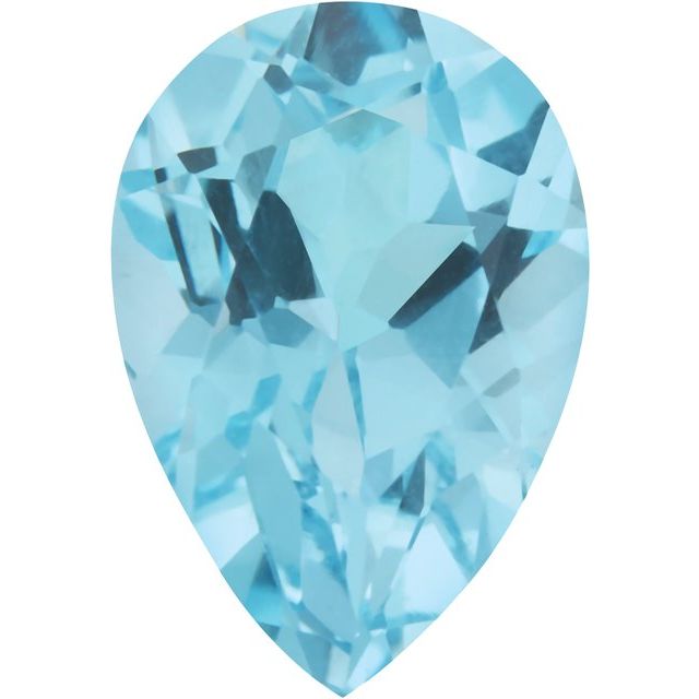 Calibrated Pear AA Grade Blue Natural Topaz