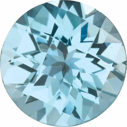 Calibrated Checkerboard Round AA Grade Blue Natural Topaz