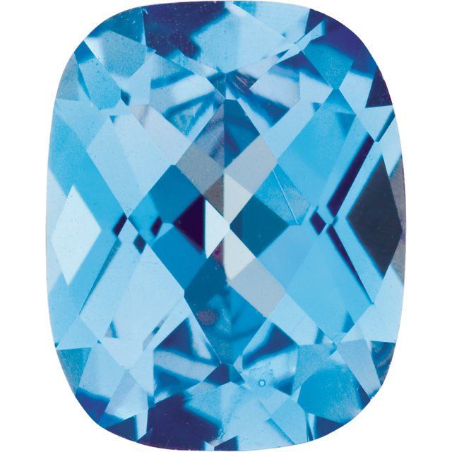 Calibrated Checkerboard Antique Cushion AA Grade Blue Natural Topaz