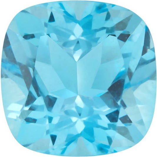 Calibrated Cushion AA Grade Blue Natural Topaz