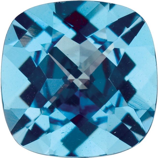 Calibrated Checkerboard Cushion AA Grade Blue Natural Topaz