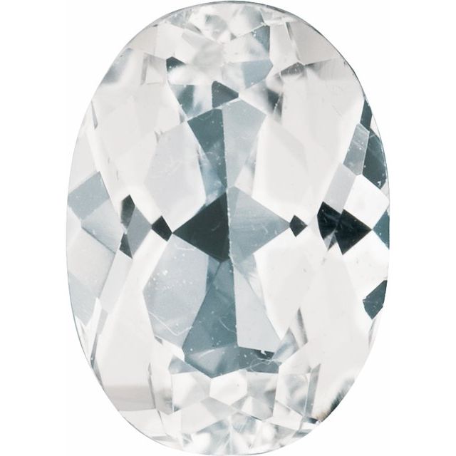 Calibrated Oval AA Grade White Natural Topaz