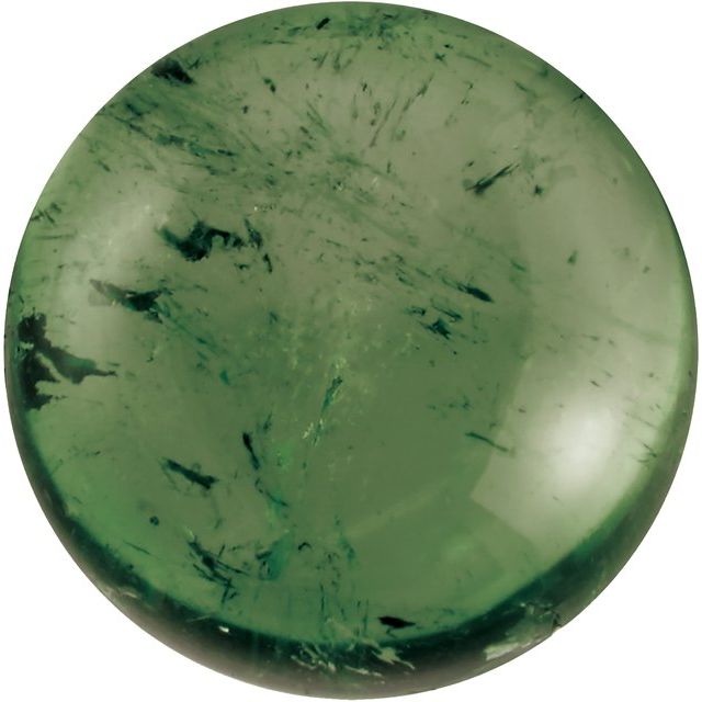 Calibrated Cabochon Round A Grade Green Natural Tourmaline