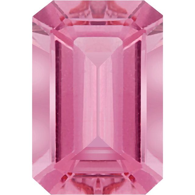 Calibrated Emerald Cut AA Grade Pink Natural Tourmaline