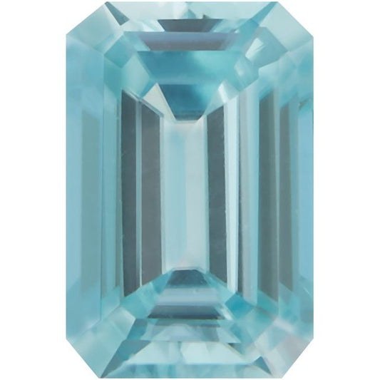 Calibrated Emerald Cut AA Grade Blue, Teal Natural Zircon