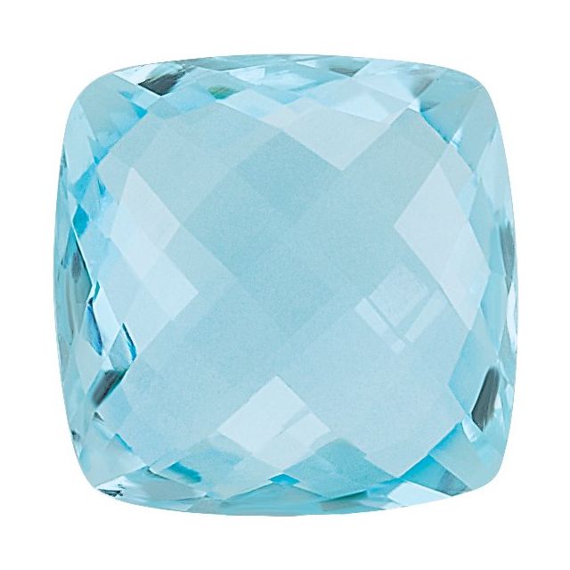 Calibrated Double-sided Checkerboard Cushion AA Grade Skyblue Natural Topaz