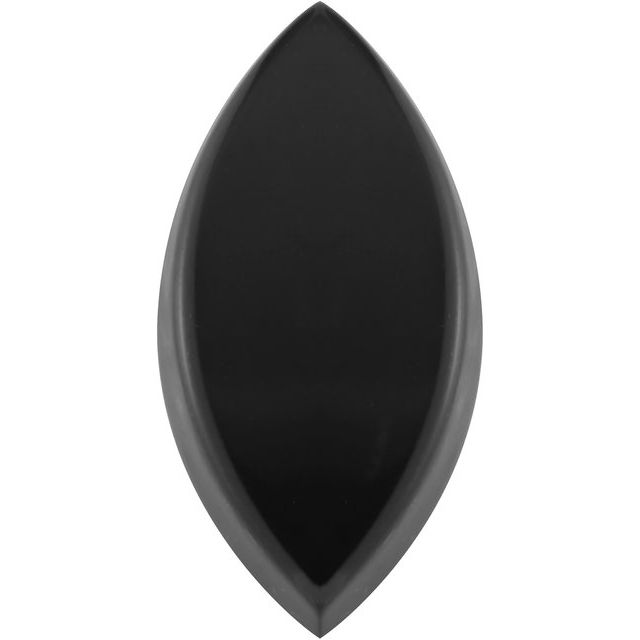 Calibrated Buff Top-cut Marquise Standard Grade Black Natural Onyx