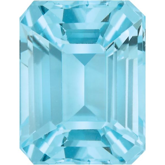 Calibrated Emerald/Octagon Aa Grade Skyblue Natural Topaz